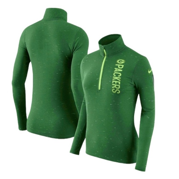 Nike Green Bay Packers Heathered Green Element Half-Zip Performance Jacket Sz S - Picture 14 of 16